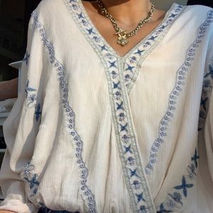Free People Embellished Blouse